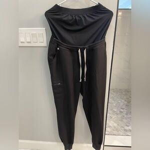 Figs Maternity Black Joggers Scrubs